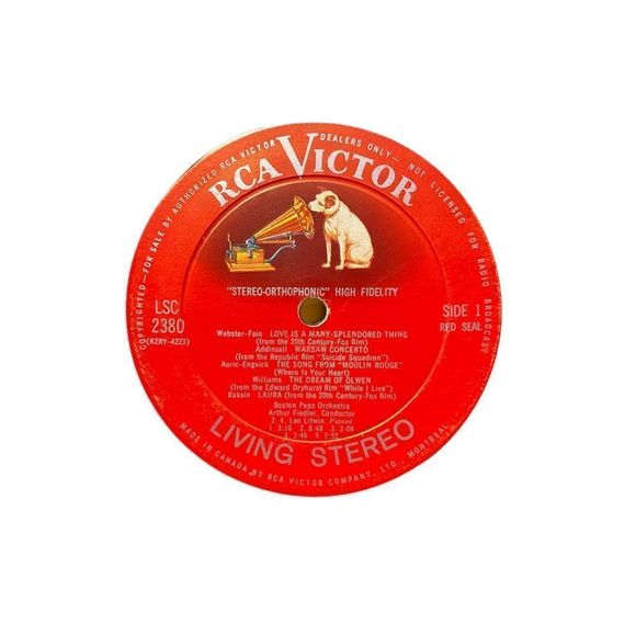 Fiedler BOSTON POPS MUSIC FROM MILLION DOLLAR MOVIES 1960 RCA Lp Film Score - Picture 4 of 5